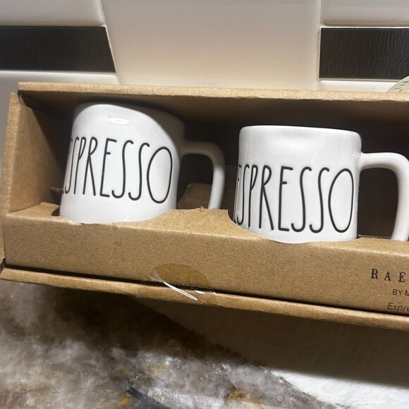 NIB Rae Dunn Magenta Set of 4 Espresso Mugs Rae Dunn Coffe Mugs - Picture 5 of 7